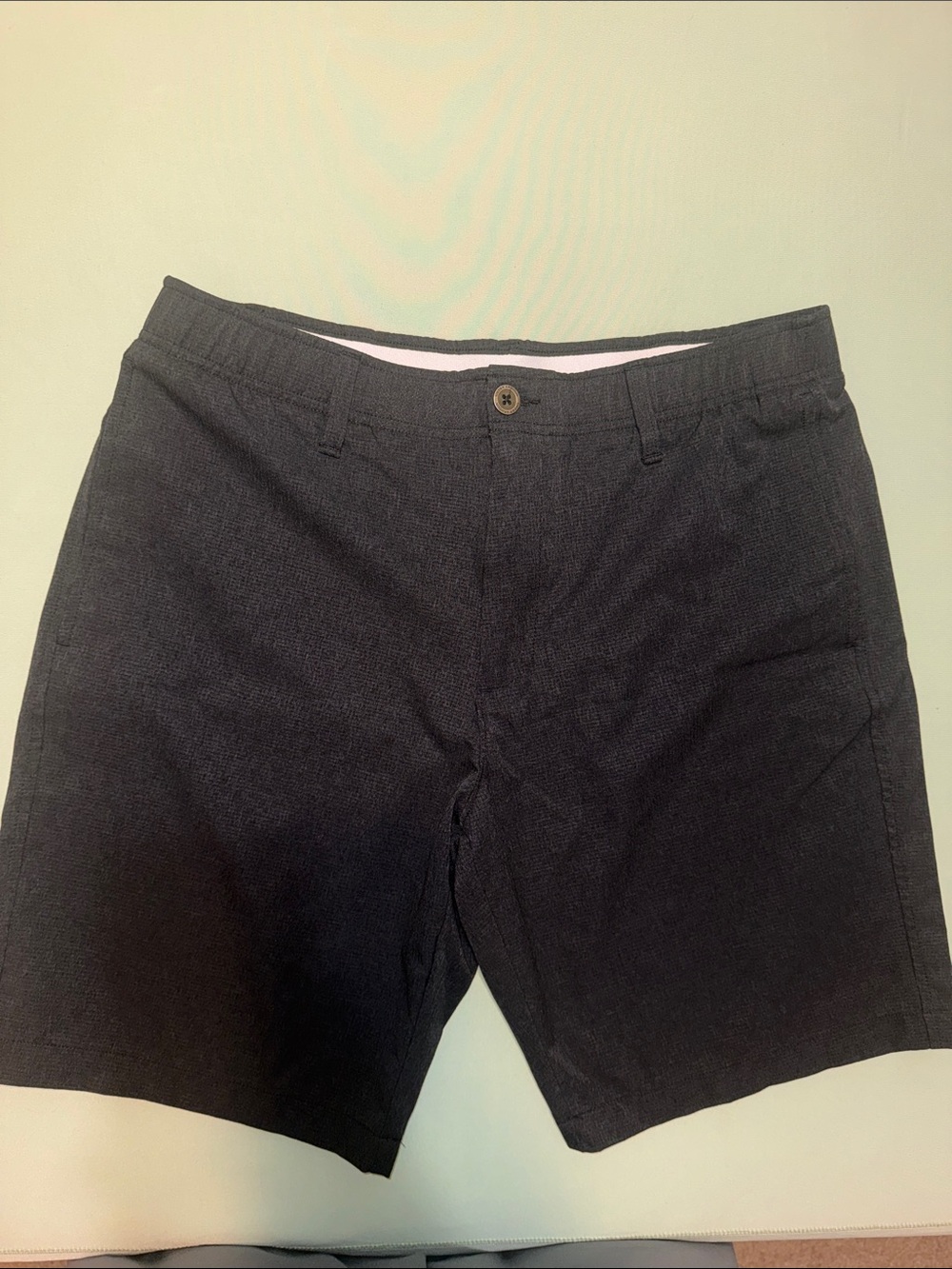 Under Armour Men's Black Flat-Front Performance Shorts